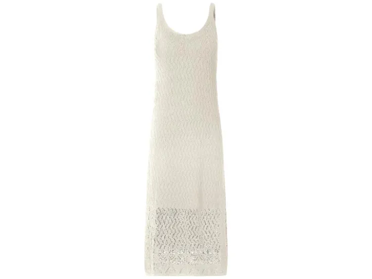 Damen Midi-Häkelkleid