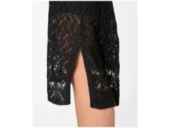 Damen Midi-Häkelkleid
