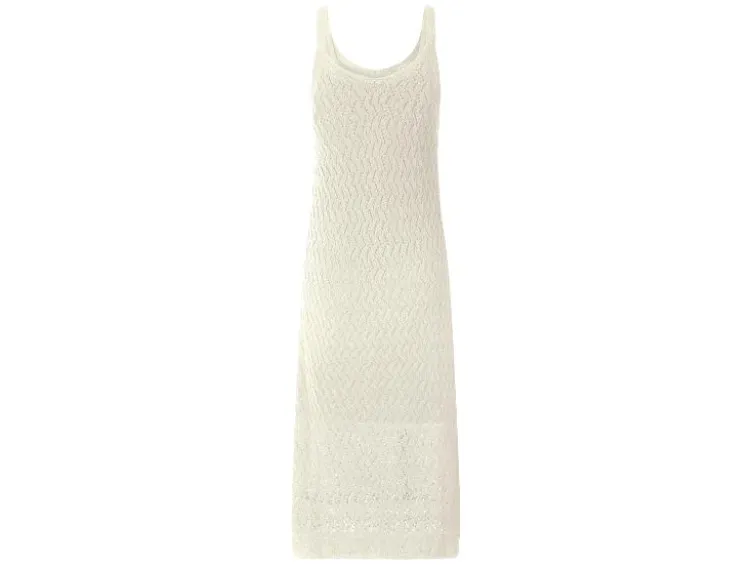Damen Midi-Häkelkleid