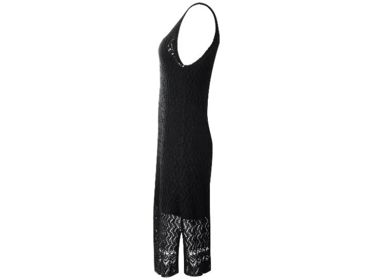 Damen Midi-Häkelkleid