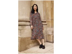Damen Midi-Kleid, in moderner 3/4-Länge