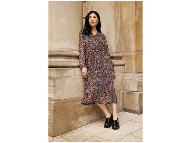 Damen Midi-Kleid, in moderner 3/4-Länge