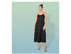 Damen Midikleid, mit Knopfleiste