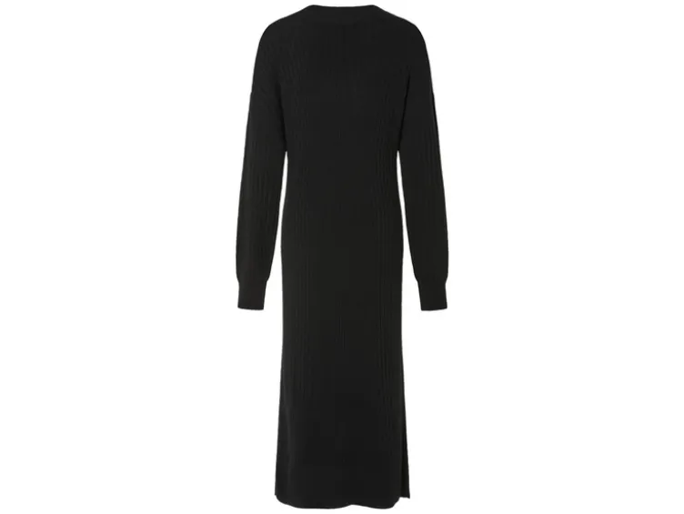 Damen Midi-Kleid mit Strukturstrick