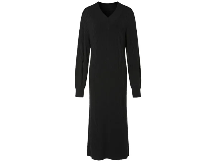 Damen Midi-Kleid mit Strukturstrick