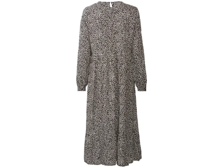 Damen Midikleid mit Volant am Rock