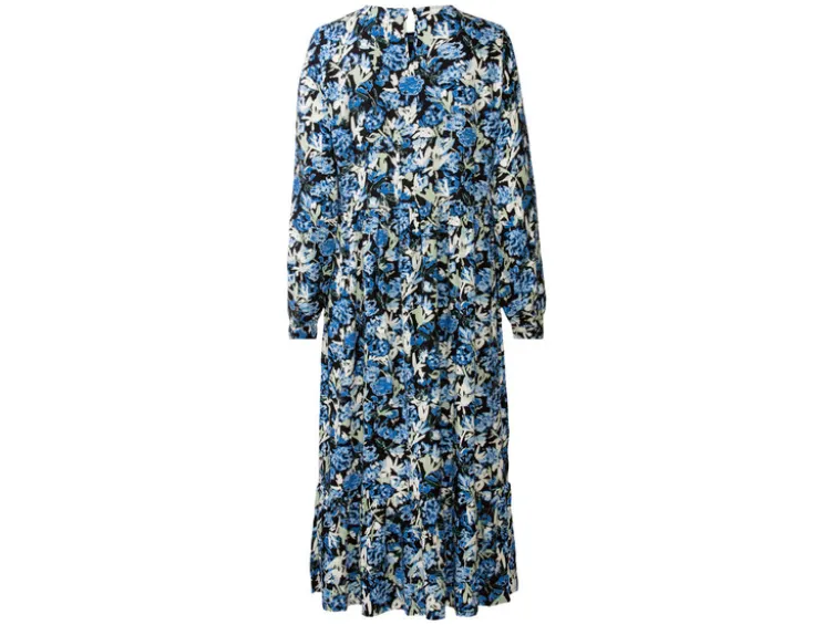 Damen Midikleid mit Volant am Rock