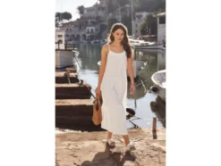 Damen Midi-Kleid mit Volants