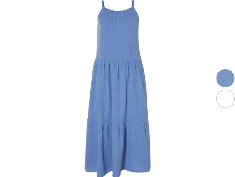 Damen Midi-Kleid mit Volants