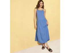 Damen Midi-Kleid mit Volants