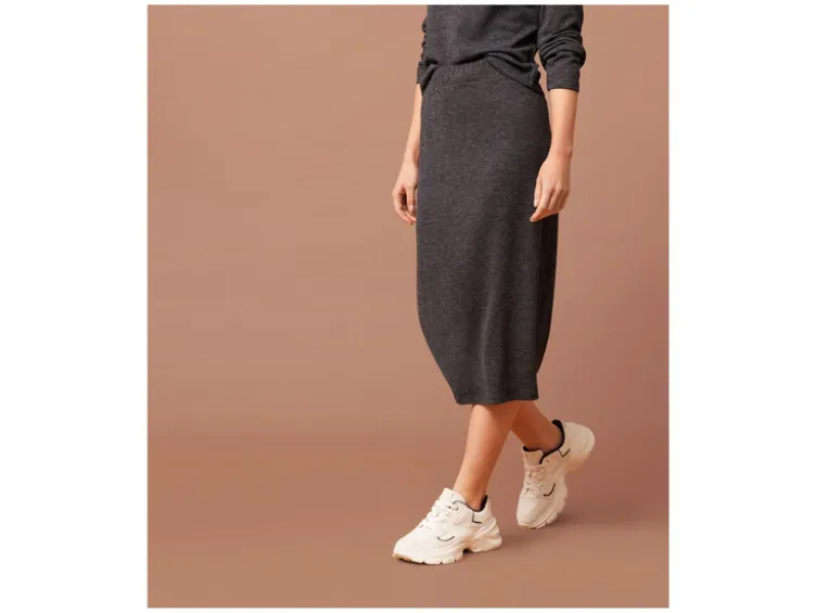 Damen Midi-Rock in angenehm weicher Strickqualität