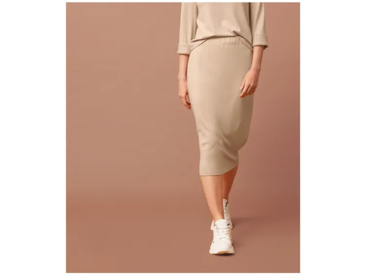 Damen Midi-Rock in angenehm weicher Strickqualität