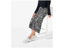 Damen Midi-Rock, mit elastischem Gummizugbund