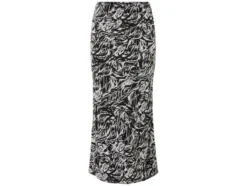 Damen Midi-Rock, mit elastischem Gummizugbund