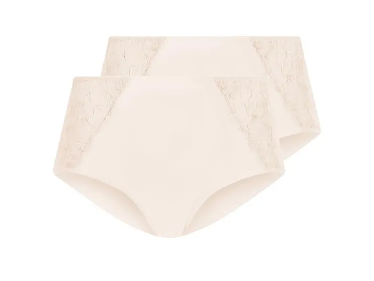 Damen Miederslips mit Spitze, 2 Stück