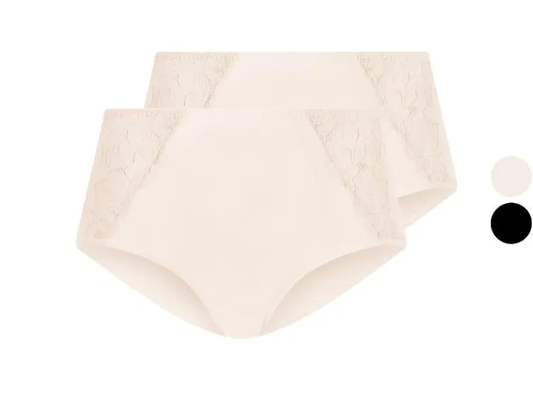 Damen Miederslips mit Spitze, 2 Stück
