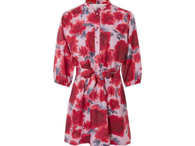 Damen Minikleid in Leinenoptik