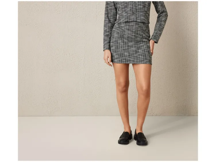 Damen Minirock, im Tweed-Design
