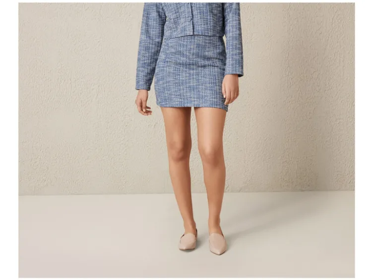 Damen Minirock, im Tweed-Design