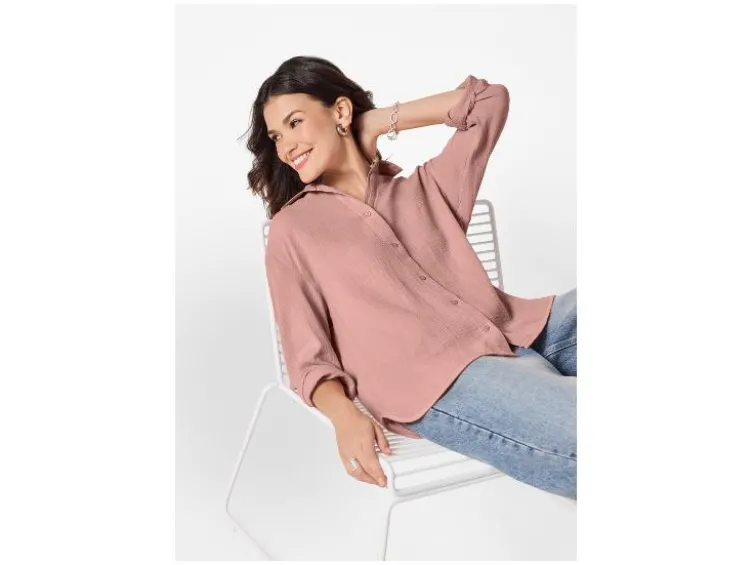 Damen Musselin-Bluse