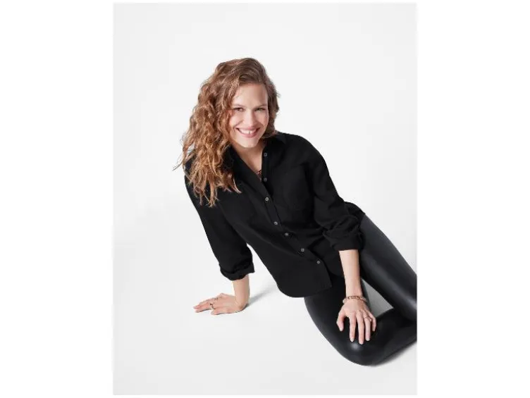 Damen Musselin-Bluse, mit Kentkragen