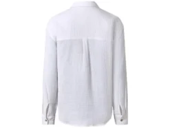 Damen Musselin-Bluse, mit Kentkragen