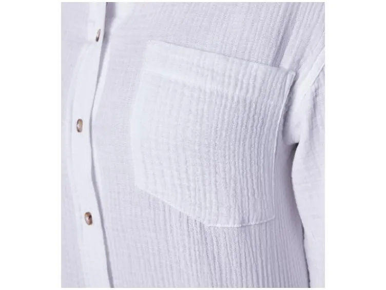 Damen Musselin-Bluse, mit Kentkragen