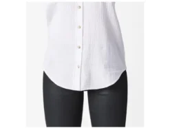 Damen Musselin-Bluse, mit Kentkragen