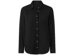 Damen Musselin-Bluse, mit Kentkragen