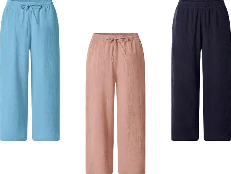 Damen Musselin-Hose