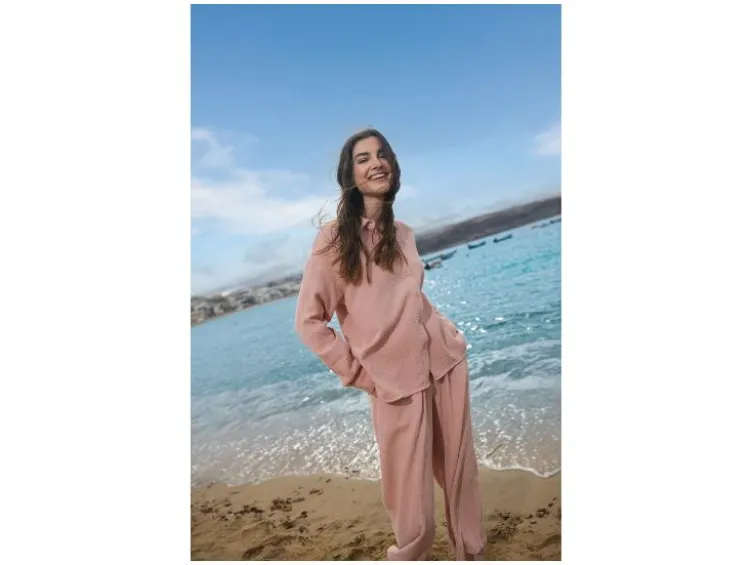 Damen Musselin-Hose