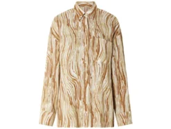 Damen Oversize-Bluse mit Button-down-Kragen