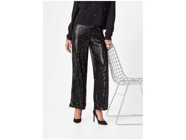Damen Pailletten-Hose