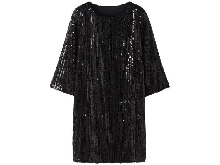 Damen Pailletten-Kleid
