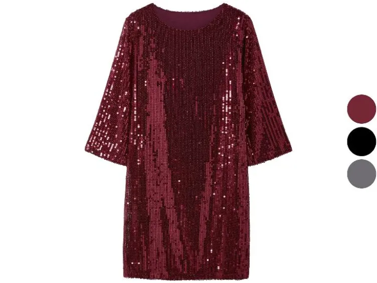 Damen Pailletten-Kleid