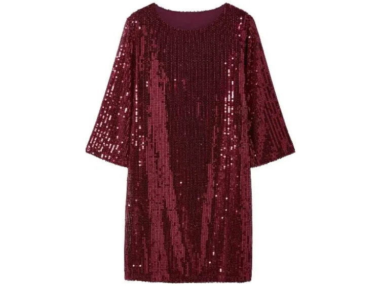Damen Pailletten-Kleid