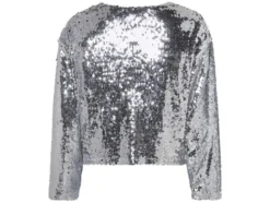 Damen Pailletten-Shirt, mit Fütterung