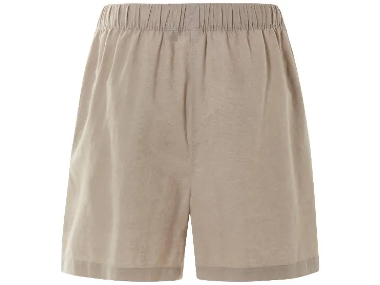 Damen Paperbag-Shorts mit Leinen