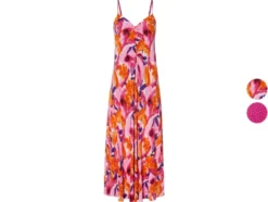 Damen Plissee-Kleid in Midi-Länge