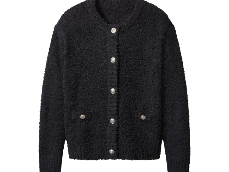 Damen Plüsch-Cardigan