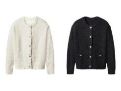 Damen Plüsch-Cardigan