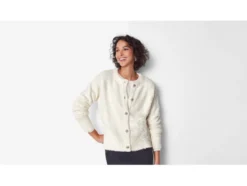Damen Plüsch-Cardigan