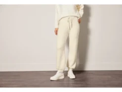Damen Plüschhose, mit Bündchen