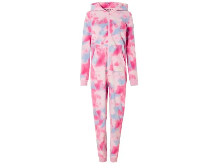 Damen Plüsch-Jumpsuit, mit Bündchen