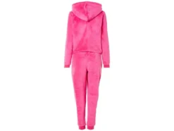 Damen Plüsch-Jumpsuit, mit Bündchen