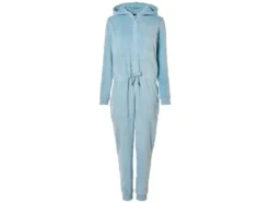 Damen Plüsch-Jumpsuit, mit Bündchen