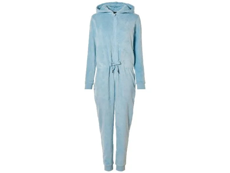 Damen Plüsch-Jumpsuit, mit Bündchen