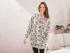 Damen Plüsch-Kleid mit Kapuze und Teddyplüsch