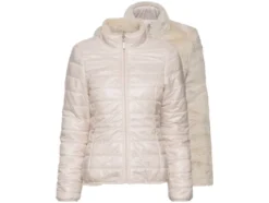 Damen Plüsch-Wendejacke mit Eingrifftaschen