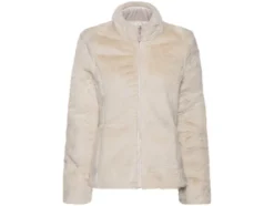 Damen Plüsch-Wendejacke mit Eingrifftaschen